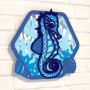 Деревянная картина-раскраска Морской конек в море