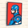 Деревянная картина-раскраска Постер Капитан Америка