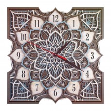 Деревянные часы Мандала-6