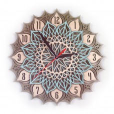 Деревянные часы Мандала-8