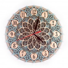 Деревянные часы Мандала-10