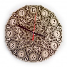 Деревянные часы Мандала-13