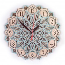 Деревянные часы Мандала-16
