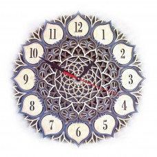 Деревянные часы Мандала-19
