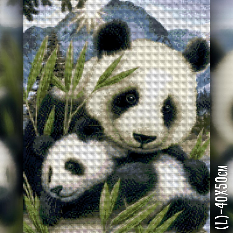 Алмазная вышивка Милые панды