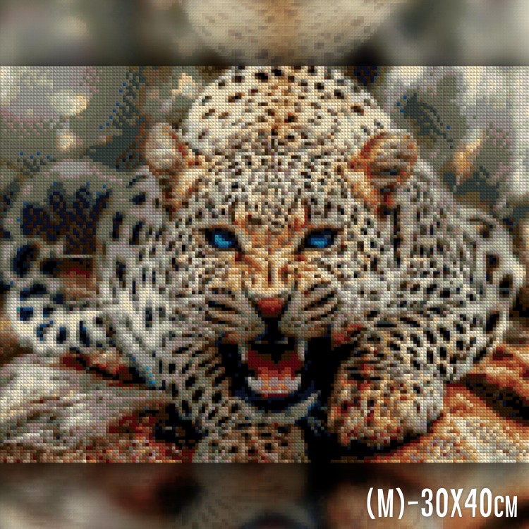 Алмазная вышивка Злой леопард