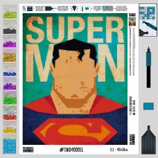 Алмазная вышивка Постер Супермена